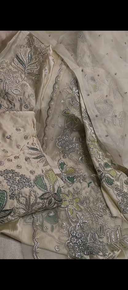 3-Piece Silk Iznik Luxury Dress-Hit code-309