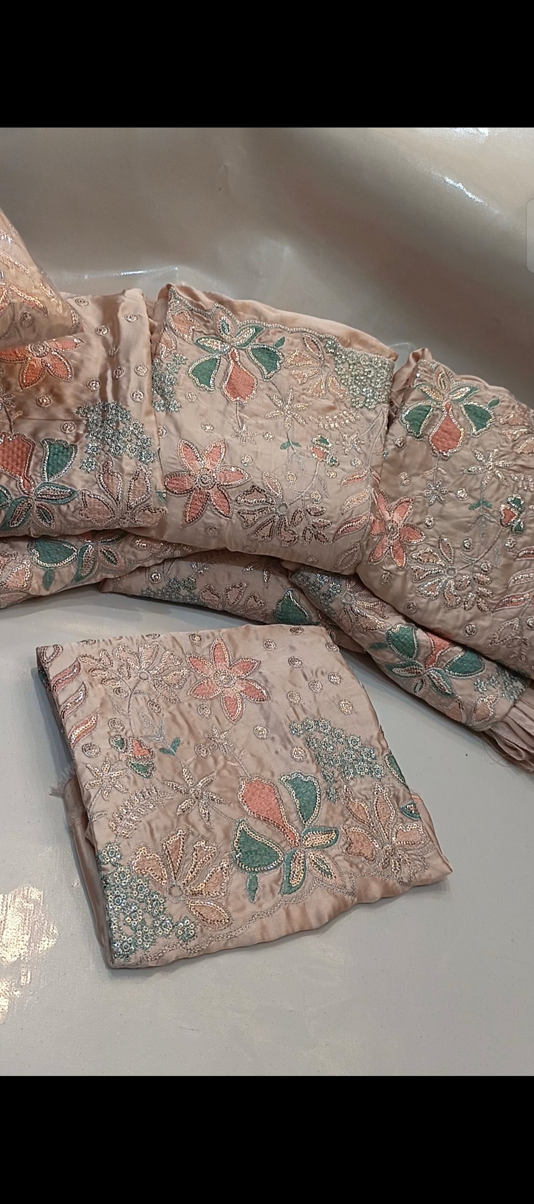 3-Piece Silk Iznik Luxury Dress-Hit code-310
