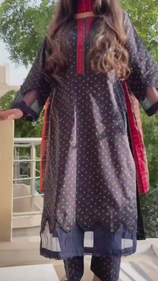 3 Piece - Printed Lawn Stitched Suit-285