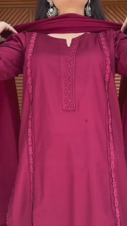 3-Piece Premium Lawn Stitched Suit-289