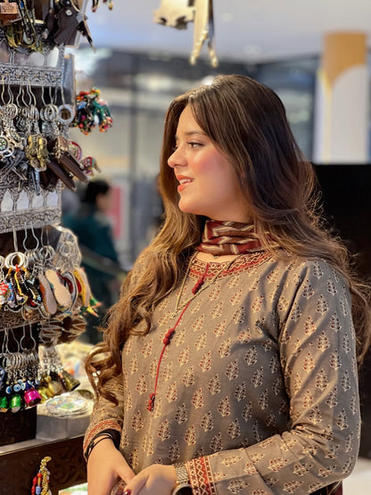 3-Piece Premium Lawn Stitched Dress-240